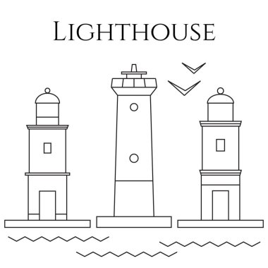 Siyah ve beyaz siluetleri fenerler