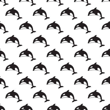 Katil balinalar sorunsuz vektör desen