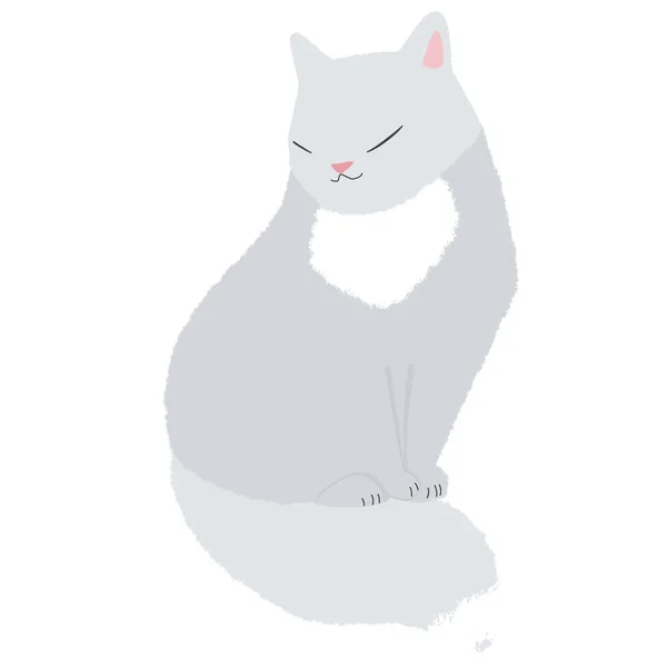 アジアン スタイルの猫のイラスト — ストックベクタ