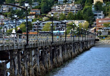 White Rock Pier, British Columbia, Kanada 'nın Boardwalk.