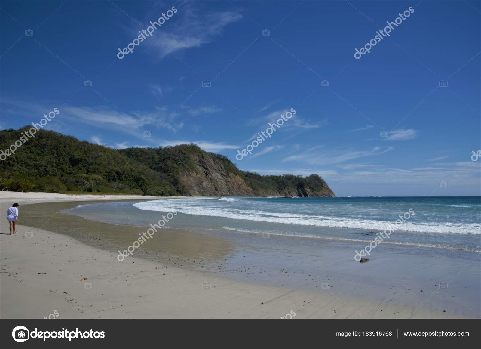 Belle Isolée Playa Barrigona Samara Costa Rica Avec Plage