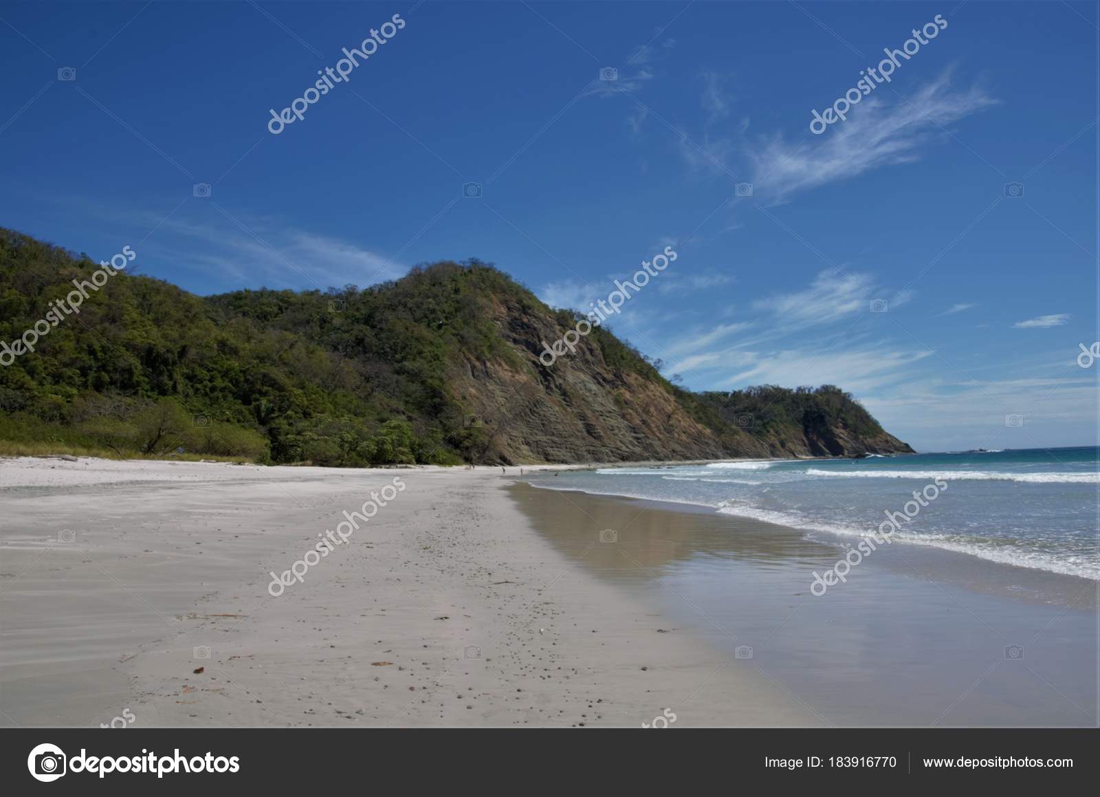 Belle Isolée Playa Barrigona Samara Costa Rica Avec Plage