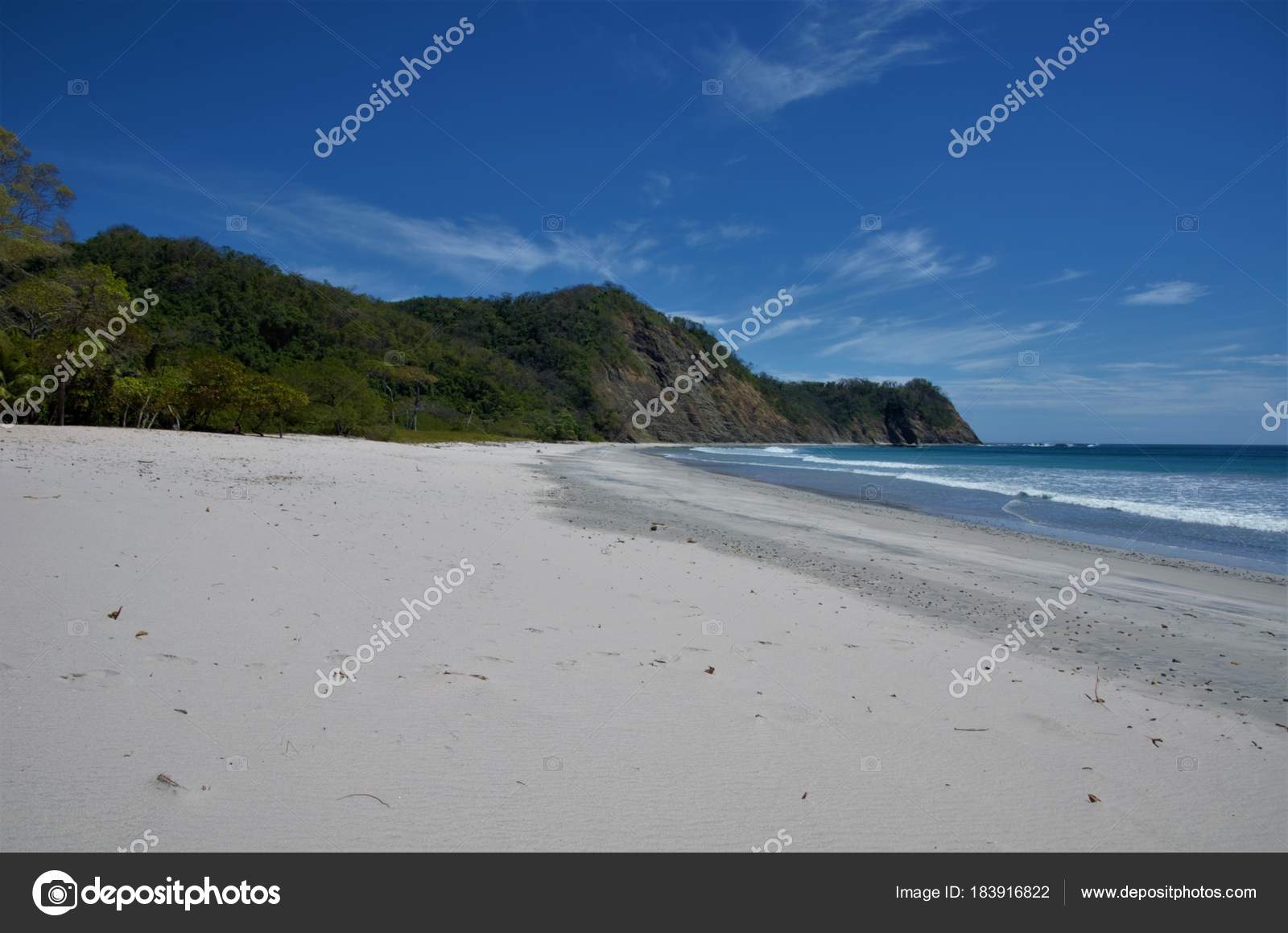 Belle Isolée Playa Barrigona Samara Costa Rica Avec Plage