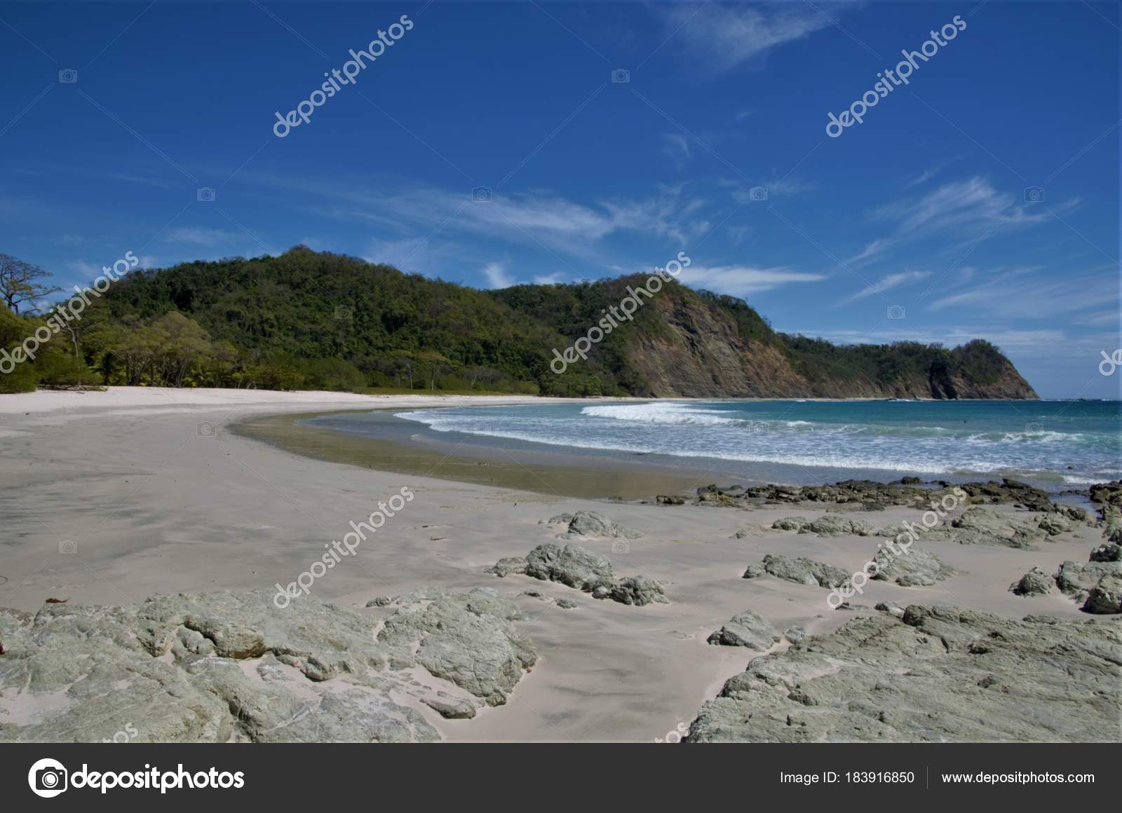 Belle Isolée Playa Barrigona Samara Costa Rica Avec Plage