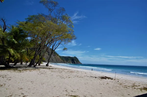 Beautiful Secluded Playa Barrigona Samara Costa Rica Tranquil Landscape White — Stock Photo, Image