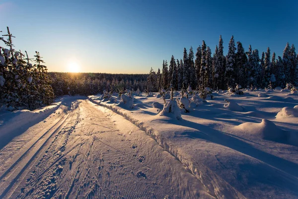 Zima Laponsku Ukkohalla — Stock fotografie