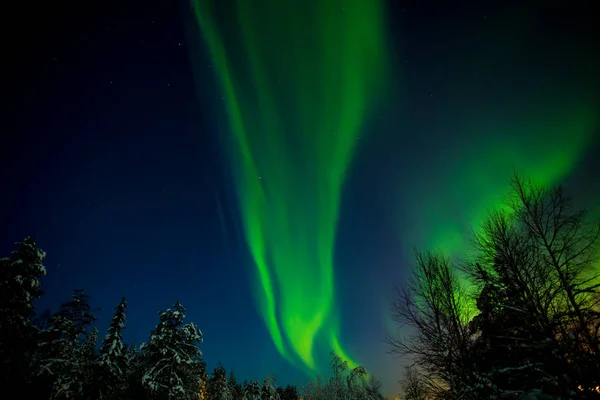 Cielo Notturno Lapponia Finlandia — Foto Stock