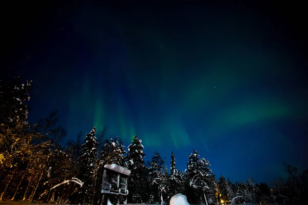 Nacht Hemel Lapland Finland — Stockfoto