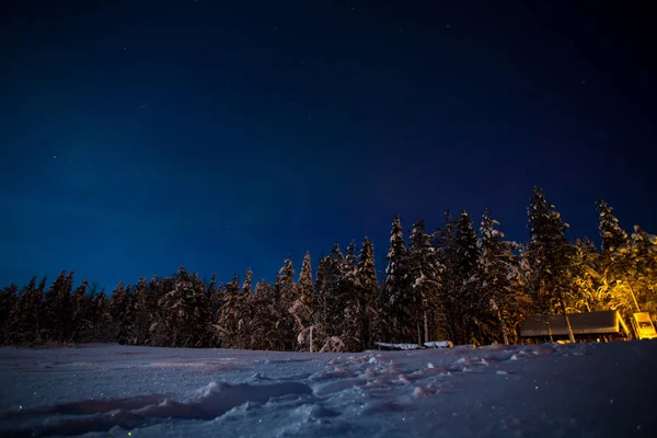 Ночное Небо Над Финляндией — стоковое фото