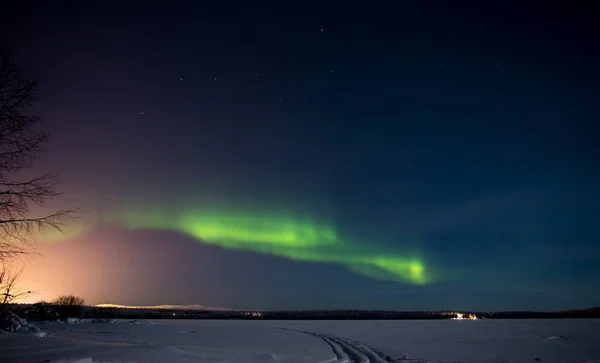 Ночное Небо Над Финляндией — стоковое фото