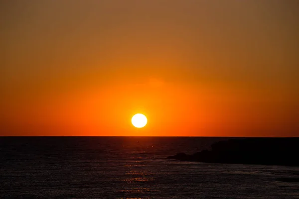 Pafos Kypr Západy Slunce Moři — Stock fotografie