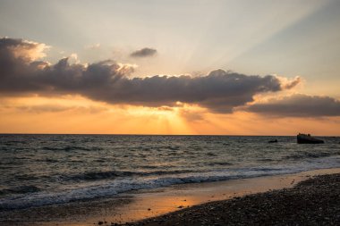 Kıbrıs Paphos yaz gün batımı