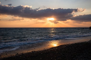 Kıbrıs Paphos yaz gün batımı
