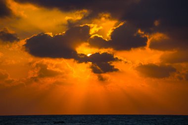 Kıbrıs Paphos yaz gün batımı