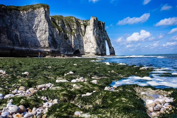 Aldeia Etretat Costa Alabastro — Fotografia de Stock