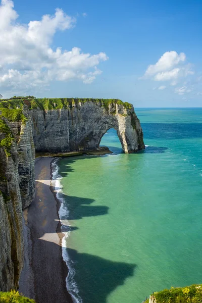 Aldeia Etretat Costa Alabastro — Fotografia de Stock