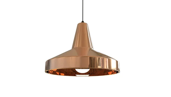 Copper Pendant Lamp Concept Design 3D Illustration Isolated — Stock Photo, Image