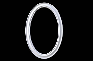 3D render izole modern asılı beyaz renk fotoğraf çerçevesi