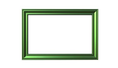 modern izole asılı zümrüt rengi fotoğraf fram 3D render