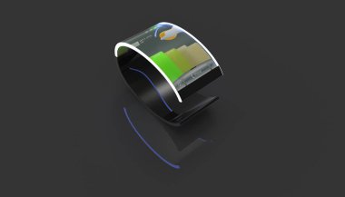 Bilek 3d çizim modern şeffaf telefon