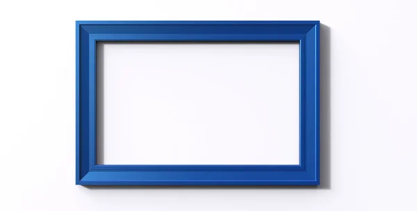 3d rendering of modern isolated hanging blue color photo frame o — Stock Photo, Image