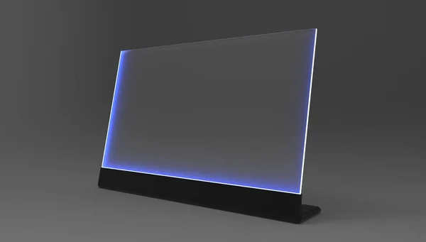 Fütüristik bilgisayar ekran 3d çizim