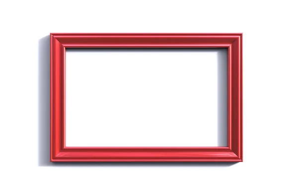 3D visszaadás-ból hűvös modern elszigetelt piros színű fényképkeret — Stock Fotó