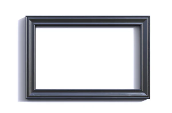 3d rendering of cool modern isolated dark grey color photo frame — Stock Photo, Image