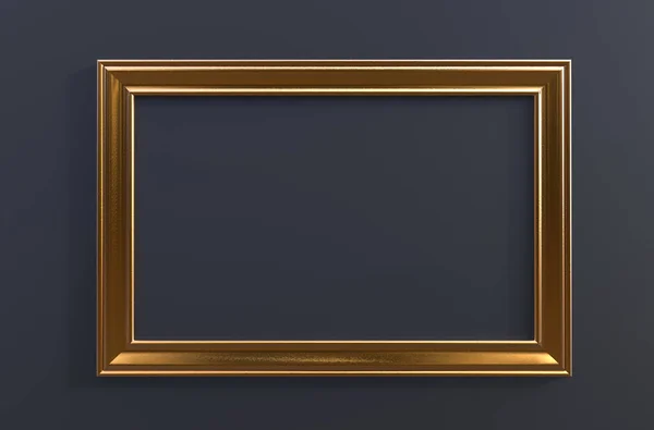 3d 渲染的某个 bla 现代挂铜色相框 — 图库照片
