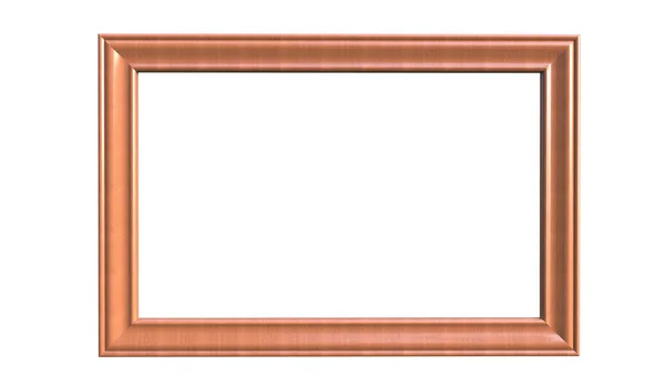 3d rendering of modern isolated hanging brown color photo frame — Stock Photo, Image