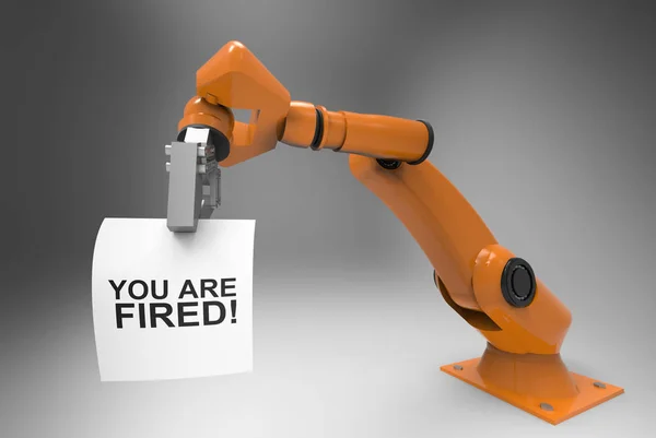3d illüstrasyon insan ateş robot kol