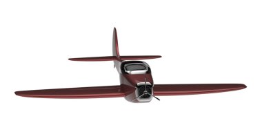 Kırmızı pervaneli uçak
