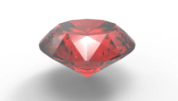 Рубиновый драгоценный камень 3D — стоковое фото
