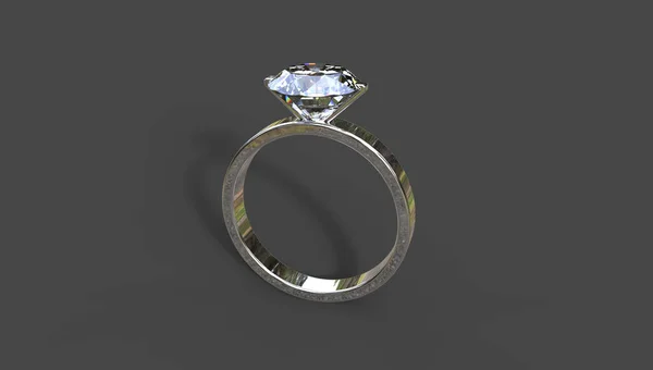 3D illustration of diamond ring — Stock Photo, Image