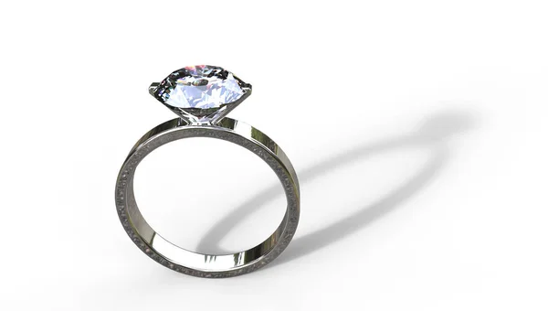 Illustration 3D d'une bague en diamant — Photo