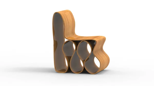 曲線の合板椅子 — ストック写真
