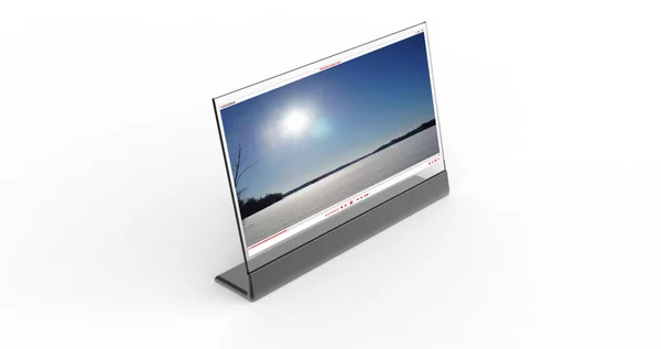 Computer Screen Right Angle — Stock Photo, Image