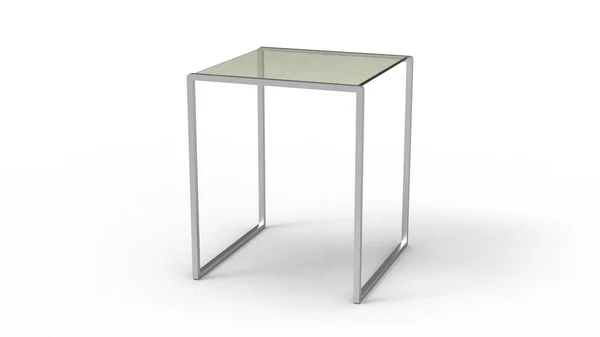 धातु ग्लास साइड टेबल — स्टॉक फ़ोटो, इमेज