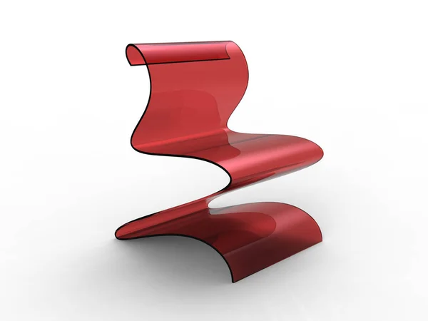 Plastikowe krzesło krzywego — Zdjęcie stockowe