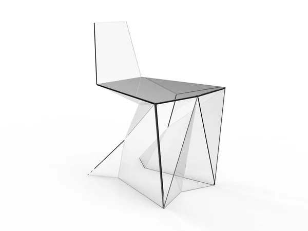 Origami-Stuhl aus Acryl — Stockfoto