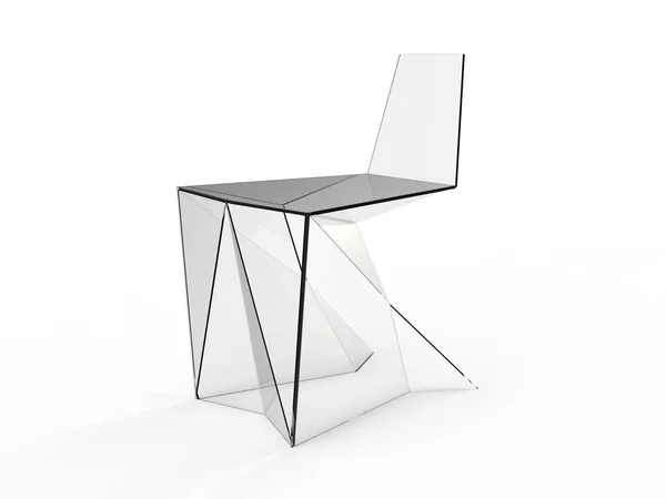 Origami Stuhl aus Kunststoff — Stockfoto