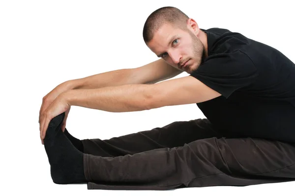 Yong man Stretching Legs — Stock Photo, Image