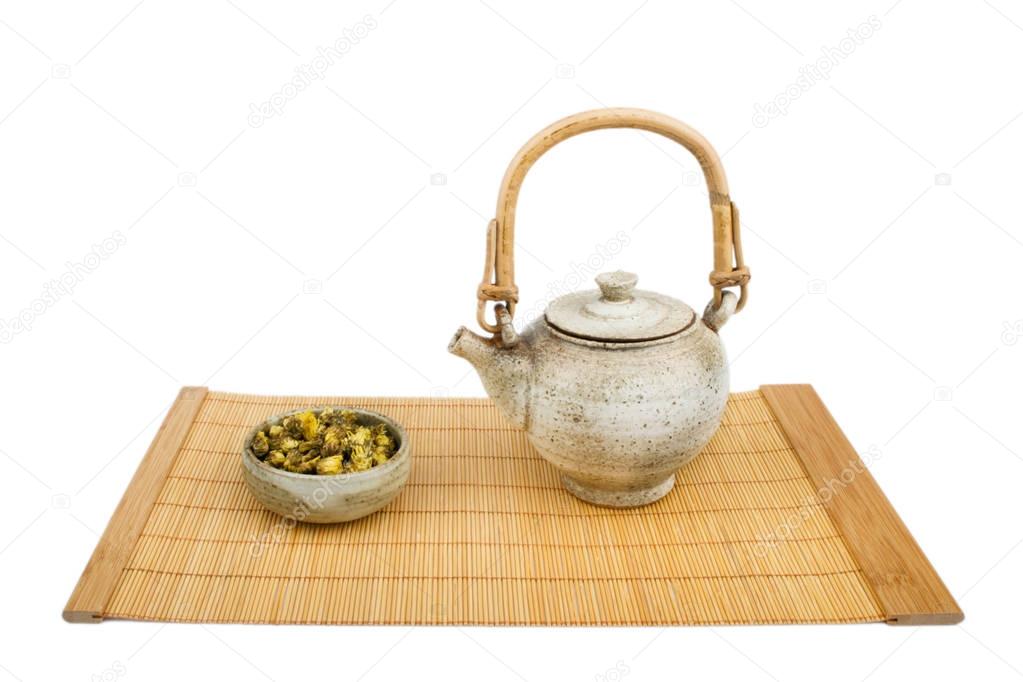 Tea Mat With Tea Set