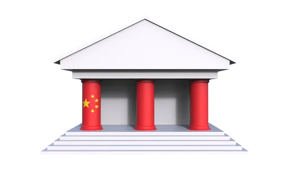 Ley china y sistema judicial Concepto Ilustración 3D —  Fotos de Stock