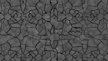 Crackled Black Tetxure for ground or wall 3d illustration clipart