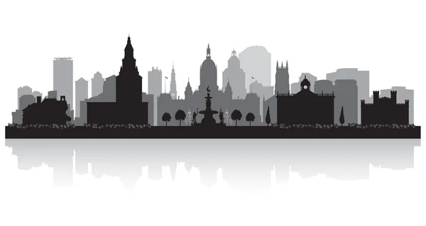 Hartford Connecticut city skyline silhouette — Stock Vector