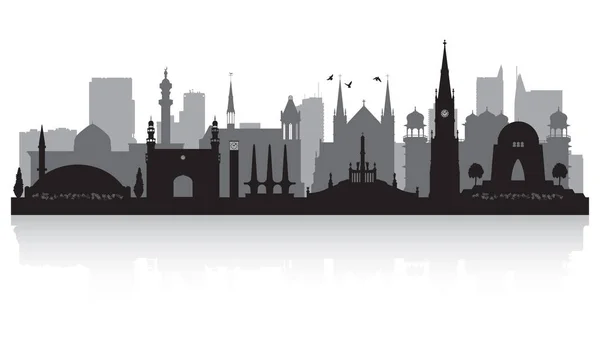 Karachi Pakistan city skyline silhouette — Stock Vector