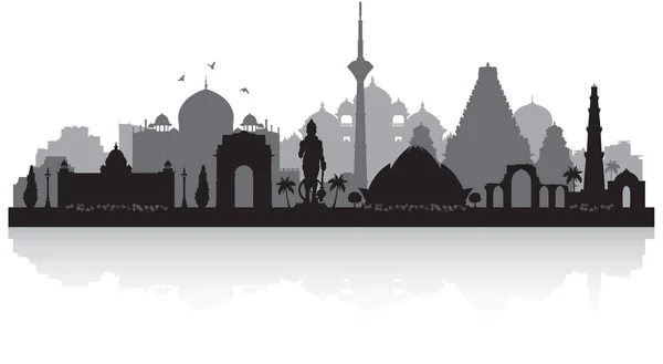 Delhi india city silhouette — Stockvektor