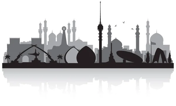 Bagdad Irak silhouette skyline ville — Image vectorielle