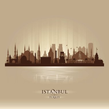Istanbul Türkiye şehir manzarası vektör siluet